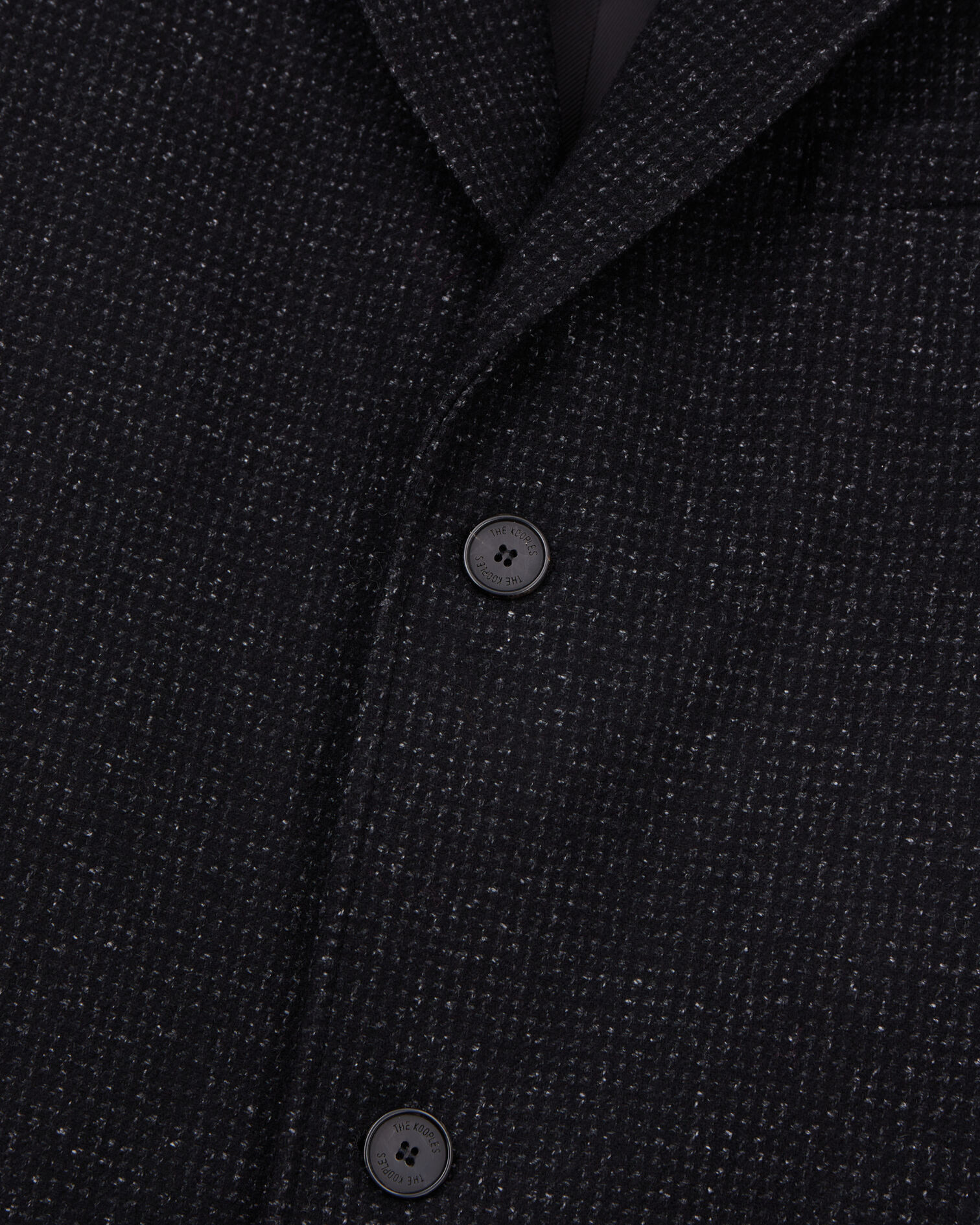 Long black coat in wool blend, BLACK GREY, hi-res image number null