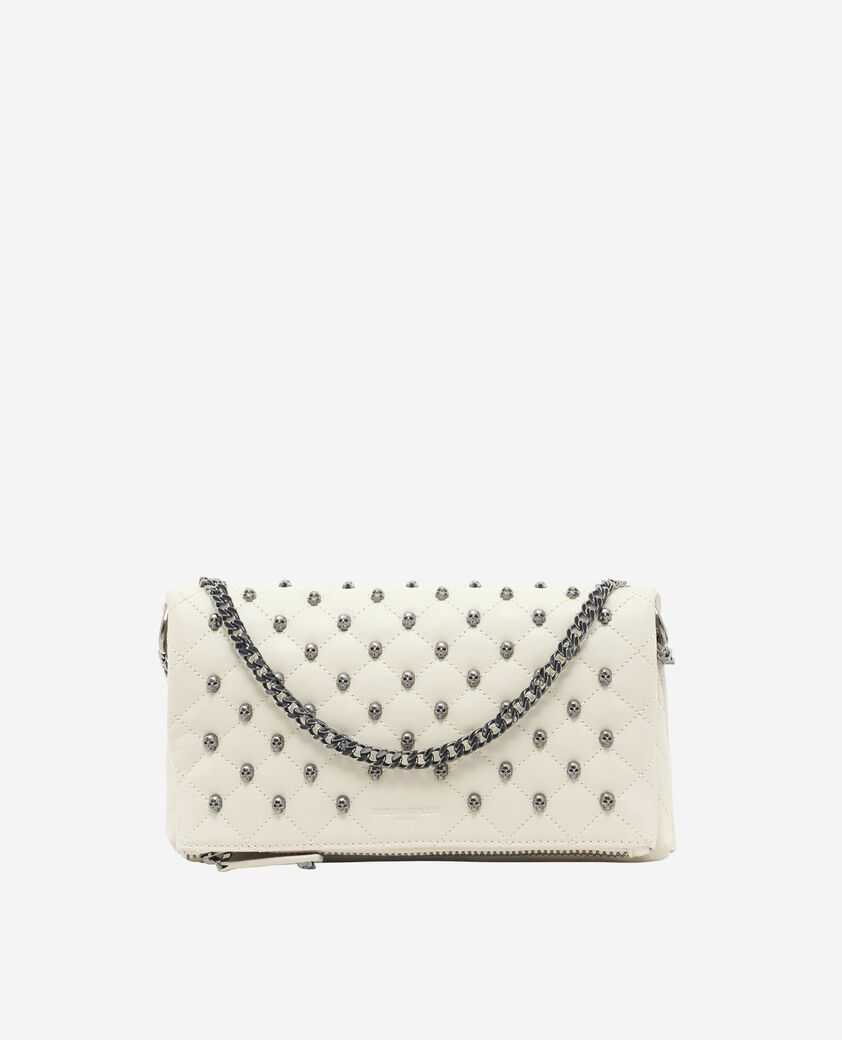 The Kooples FEMME CREAM pochette héritage small en cuir écrue