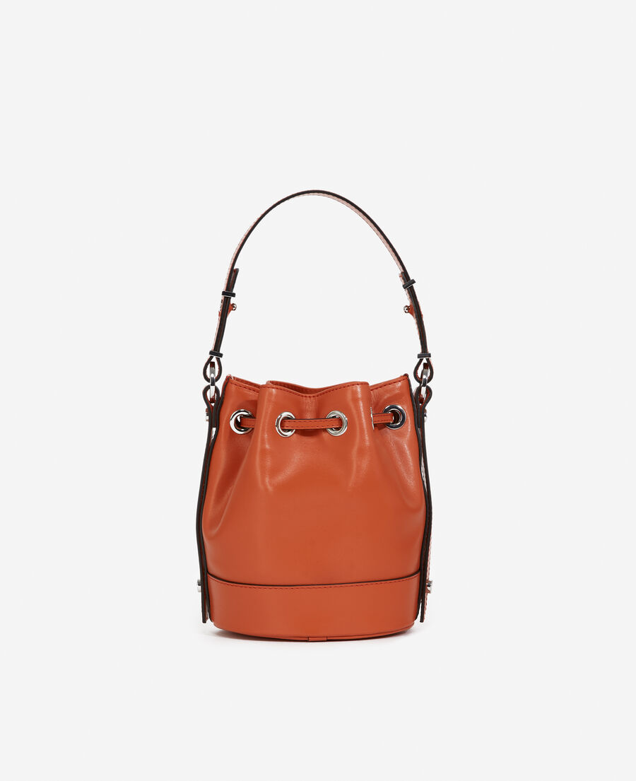 small tina bag in smooth burnt orange leather
