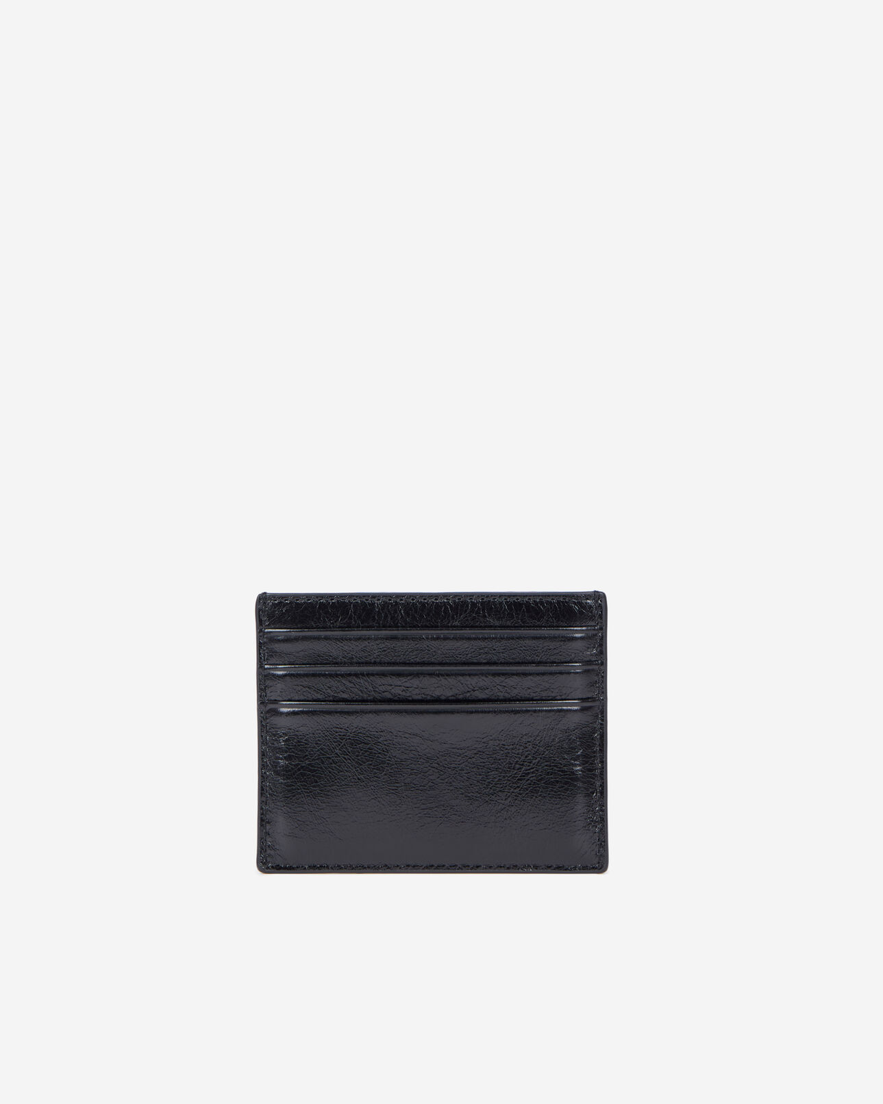 The Kooples MIXED BLACK black leather blazon card holder