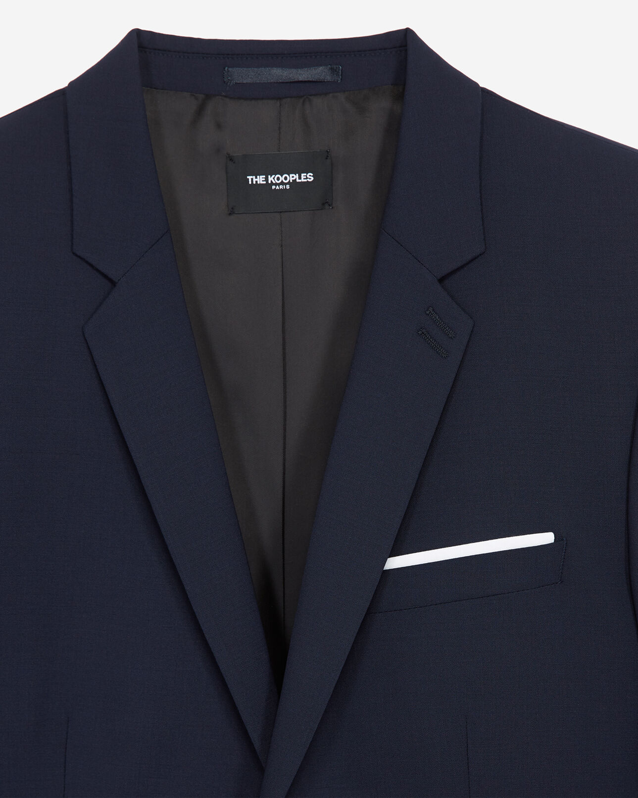 The Kooples MEN NAVY navy blue stretch wool suit jacket 