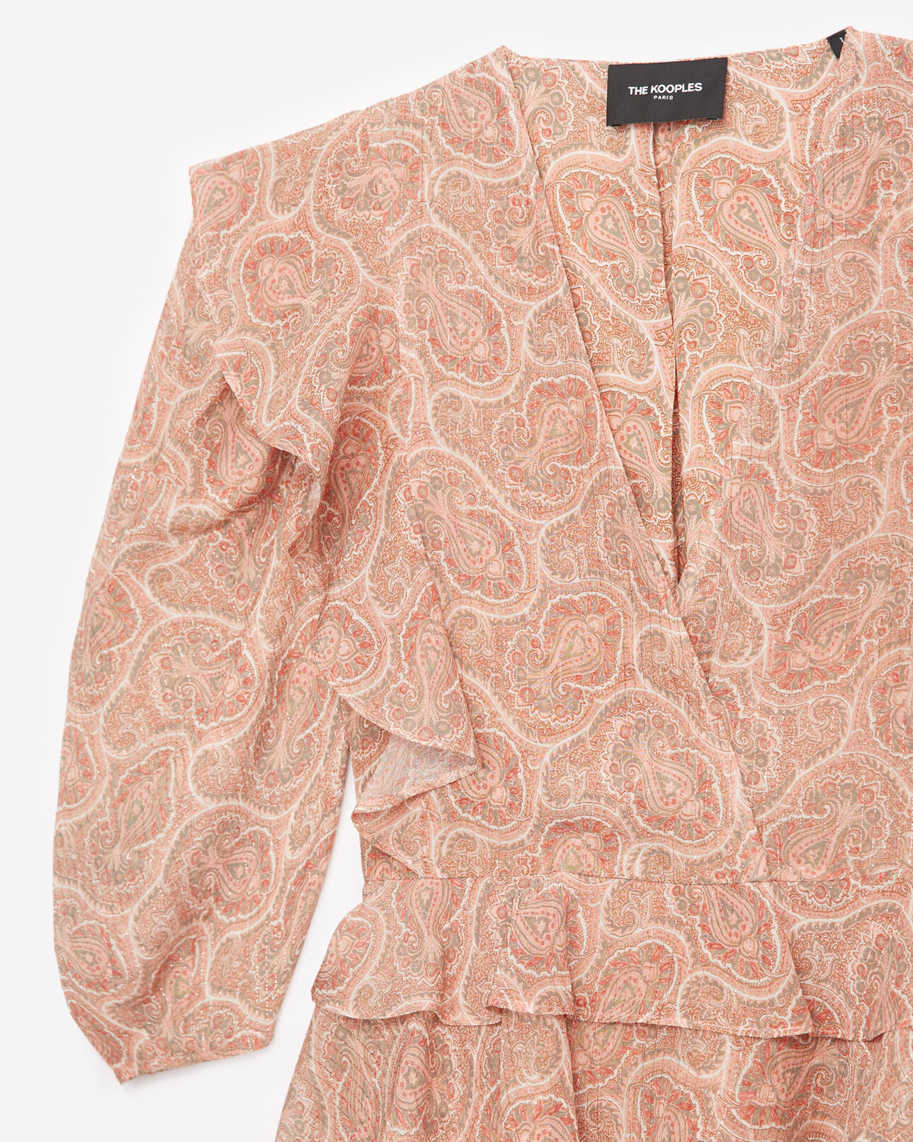 The Kooples WOMEN PINK frilly pink top with paisley print