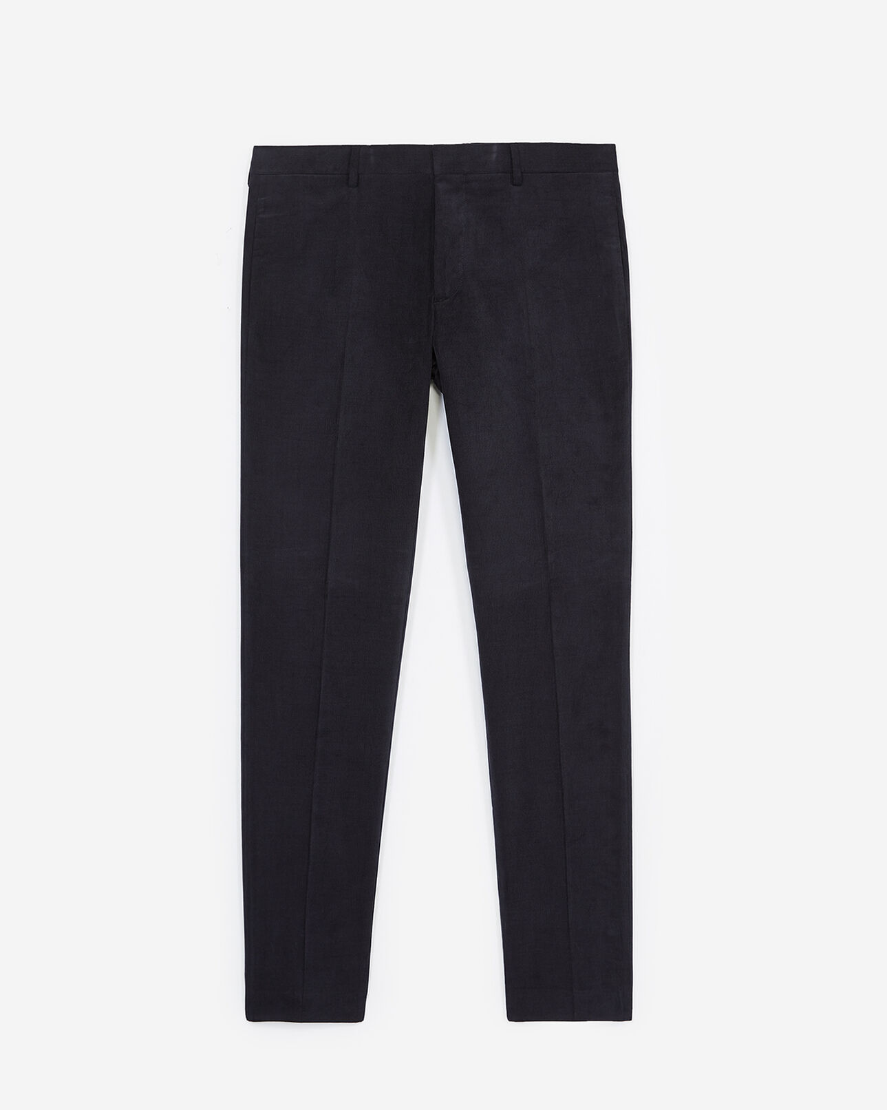 The Kooples HOMME DARK NAVY pantalon slim velours bleu nuit