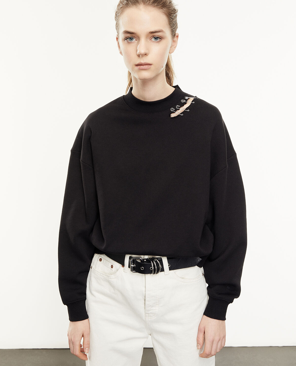 Safety pin sweatshirt store