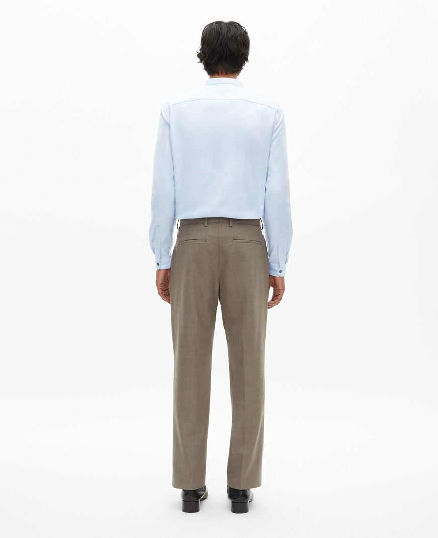 The Kooples HOMME BEIGE MELANGE pantalon de costume en laine beige