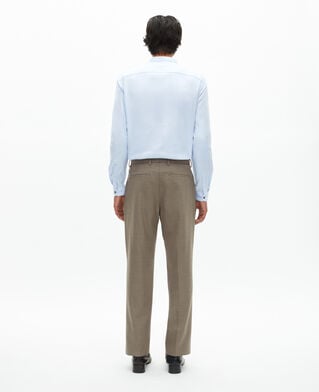 The Kooples HOMME BEIGE MELANGE pantalon de costume en laine beige