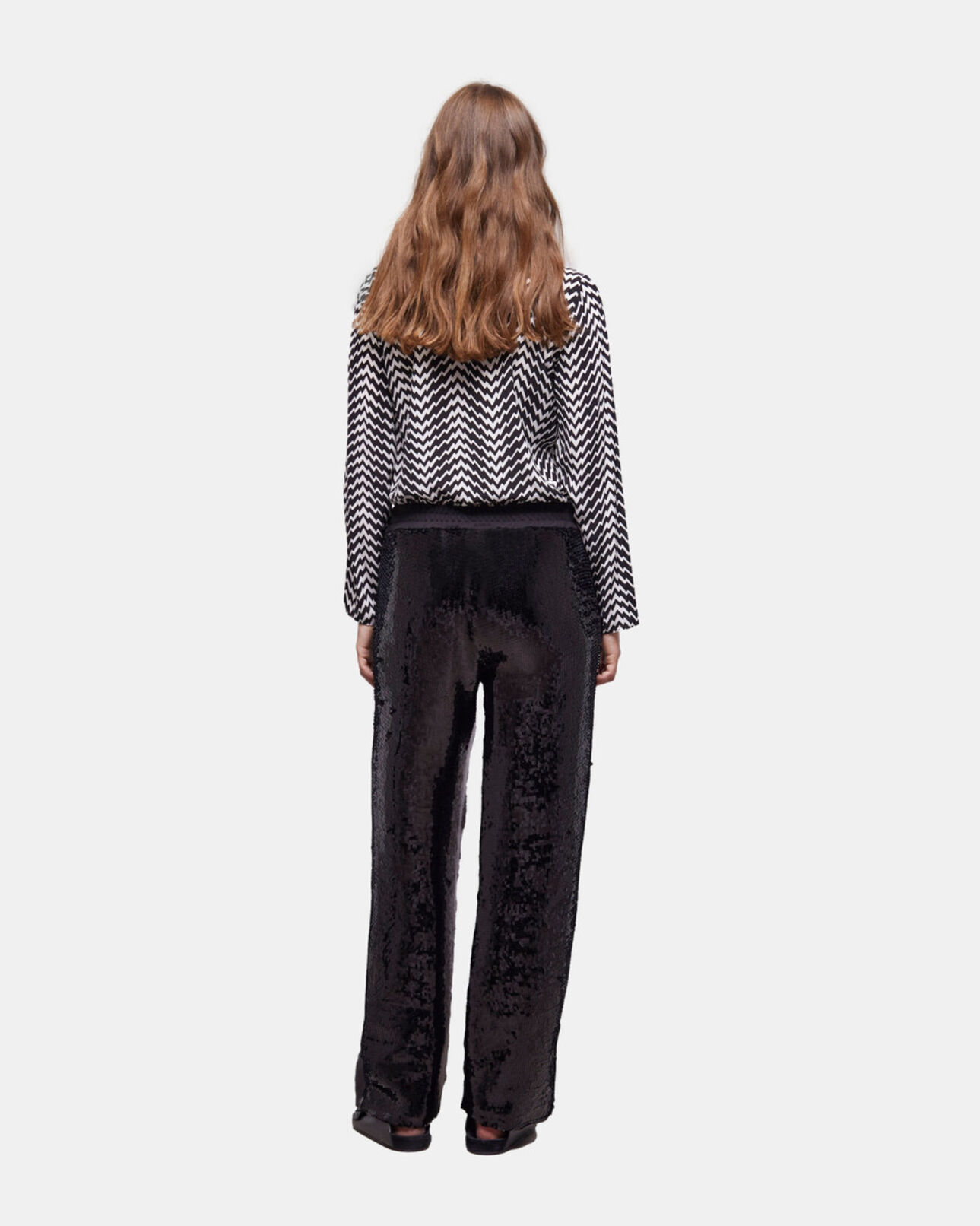 The Kooples WOMEN BLACK black sequin pants