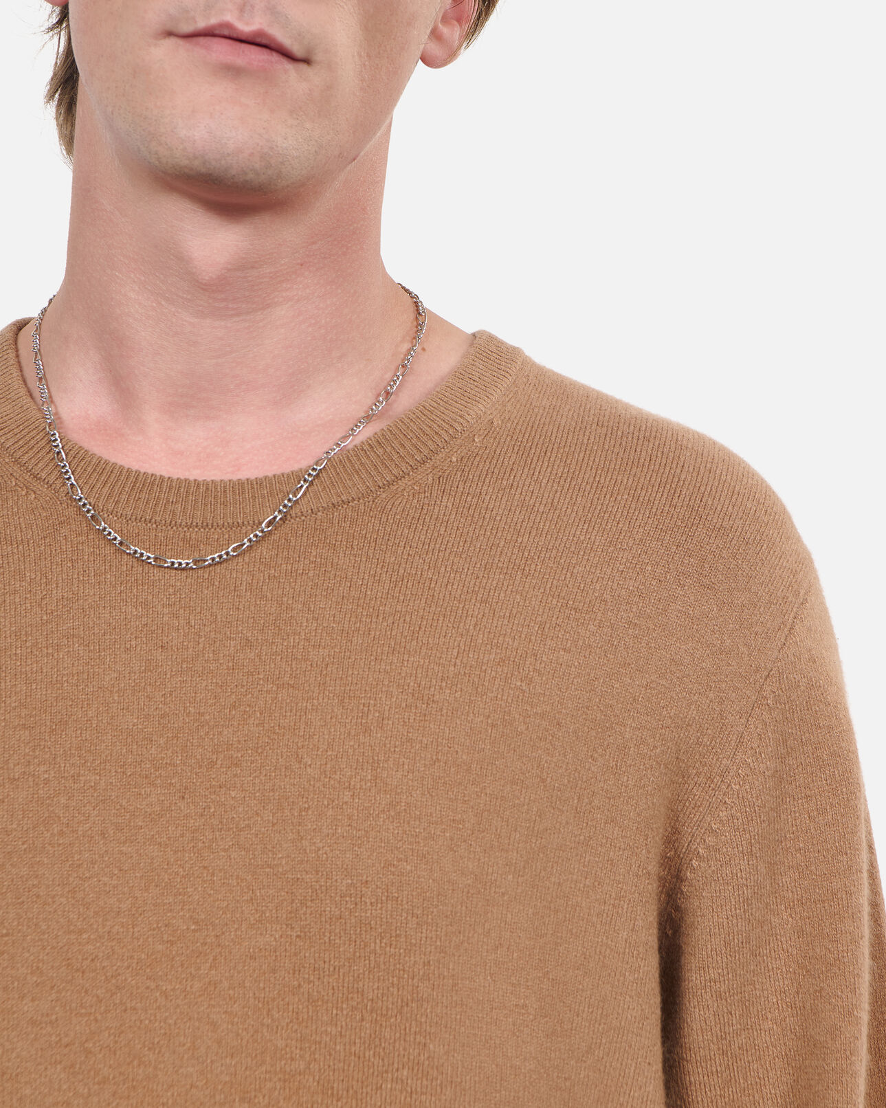 The Kooples HOMME DARK CAMEL pull en cachemire camel