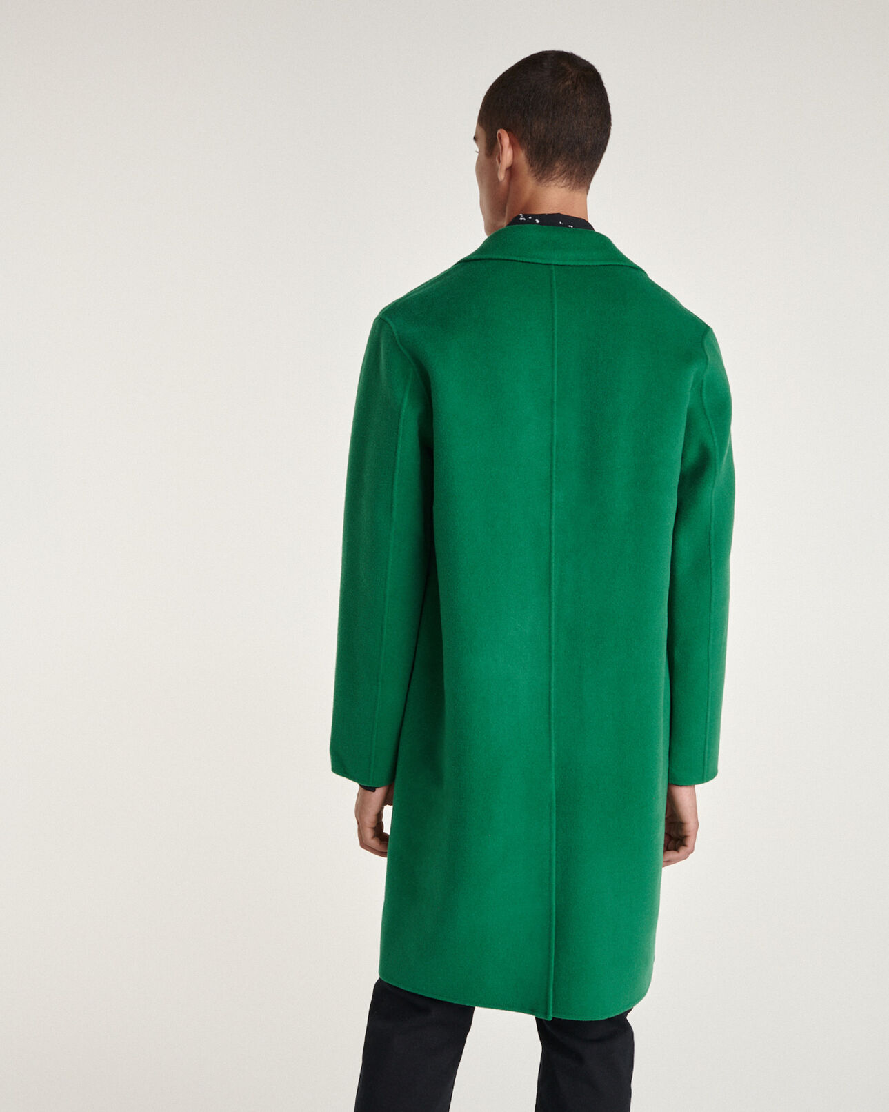 The Kooples HOMME GREEN manteau laine vert bouteille ample