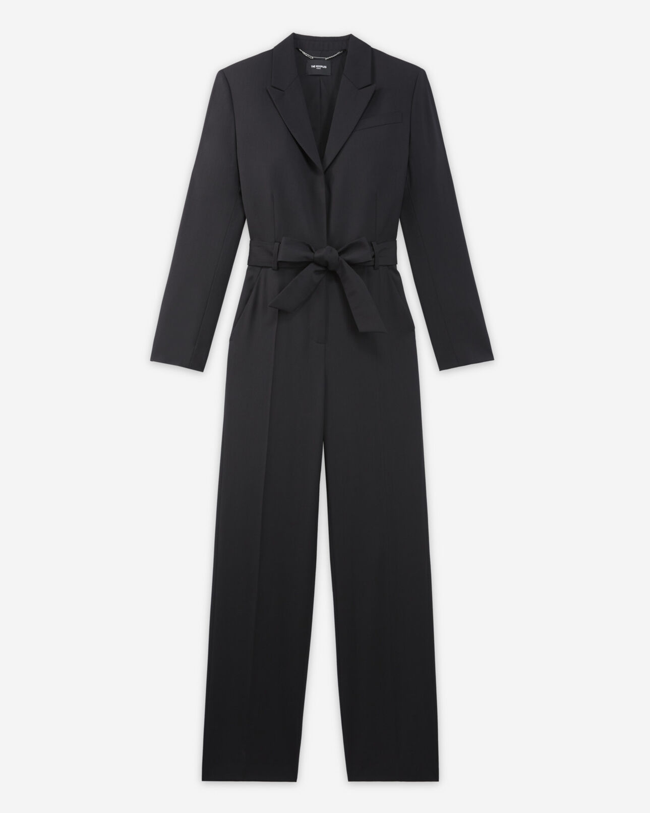 The Kooples FEMME BLACK combinaison noire laine coupe tailleur