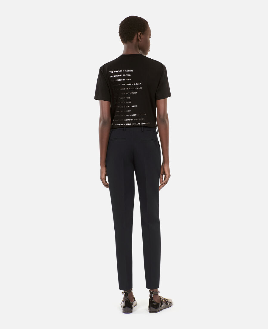 pantalon de costume en crêpe noir
