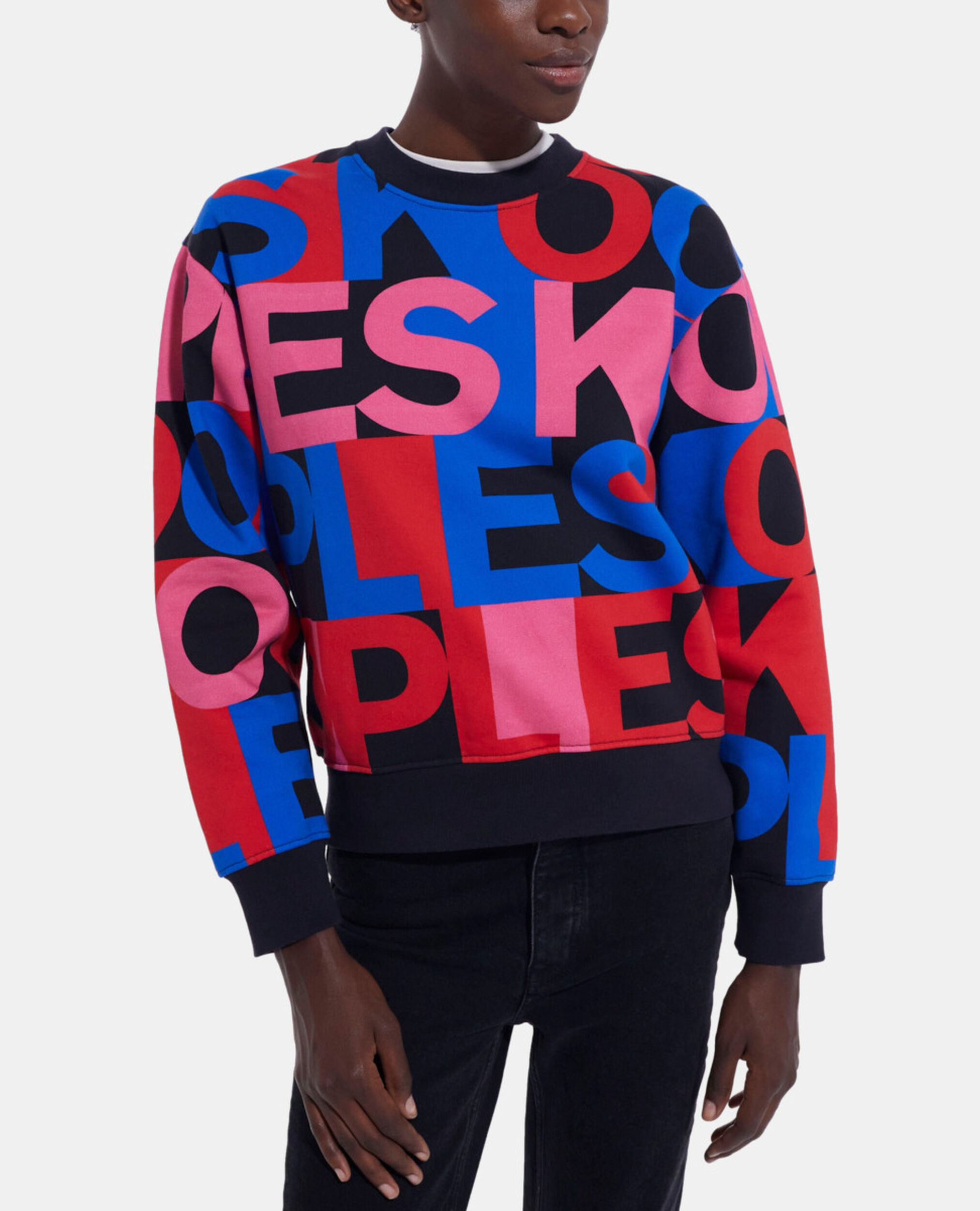 Sweatshirt with multicolor logo, MULTICOLOR, hi-res image number null