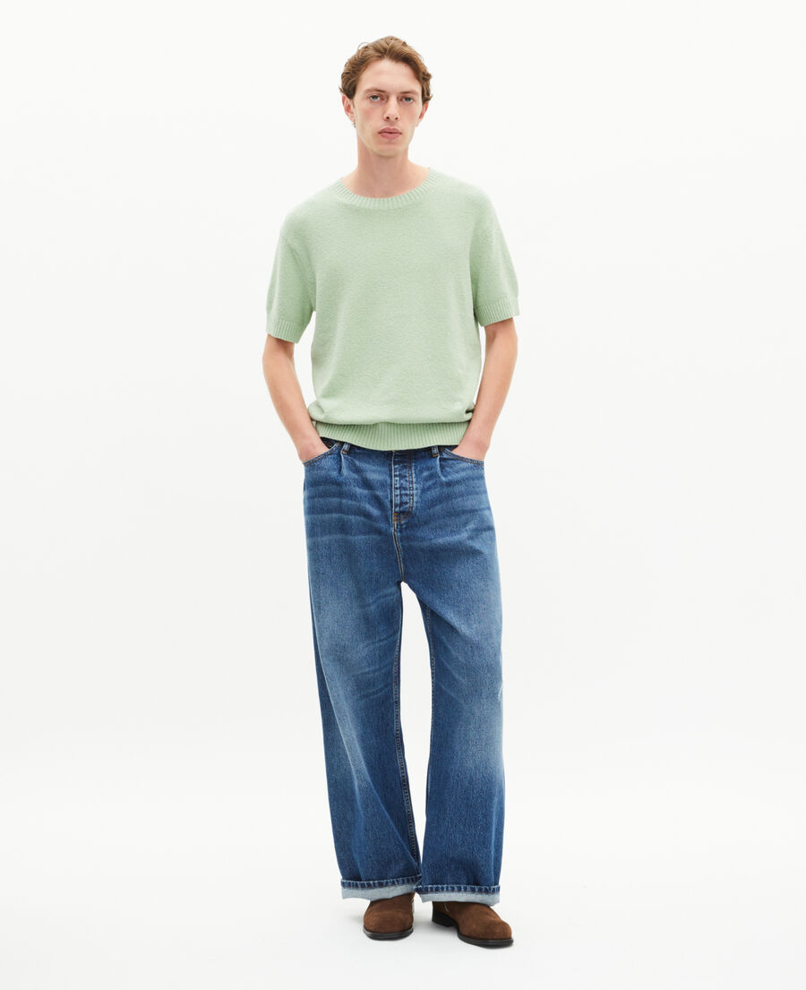 The Kooples HOMME ALMOND GREEN pull manches courtes vert amande