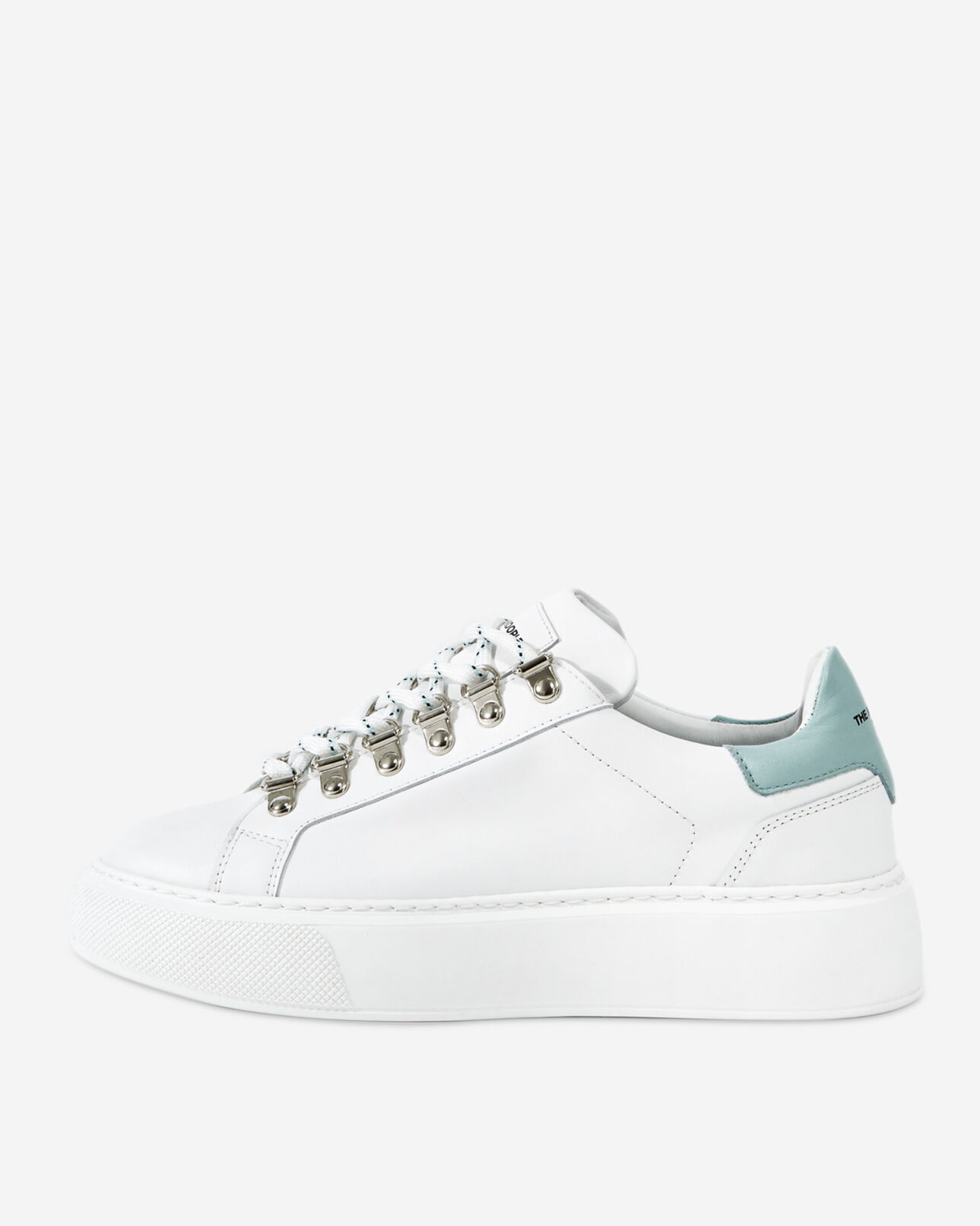 The Kooples MIXED WHITE / GREY leather sneakers