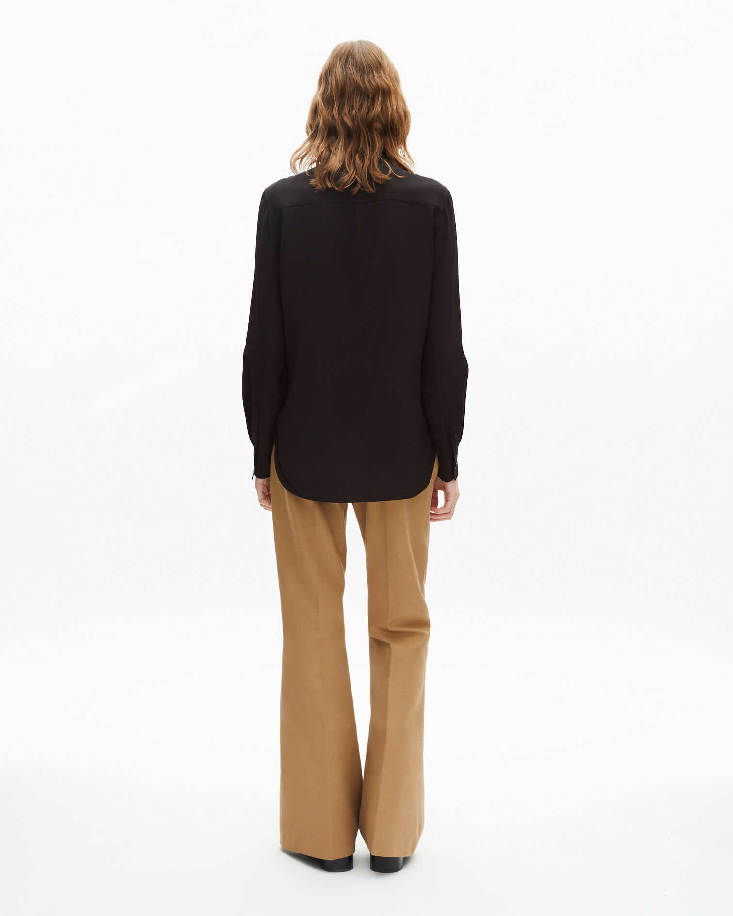 Camisa de seda negra, BLACK, hi-res image number null