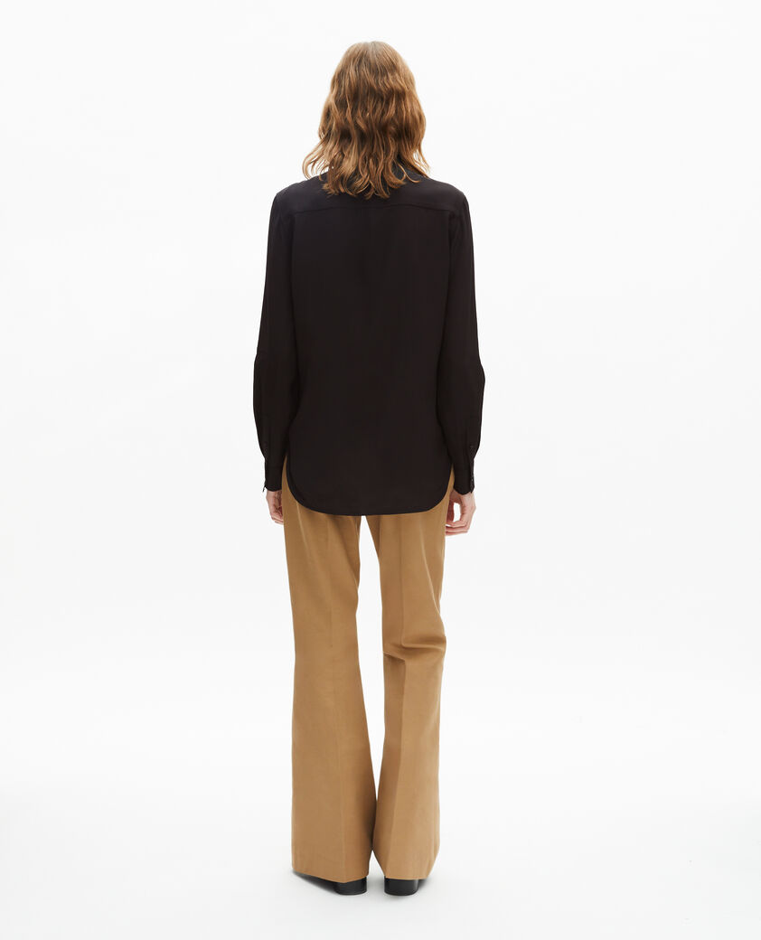 The Kooples DAMEN BLACK schwarzes seidenhemd