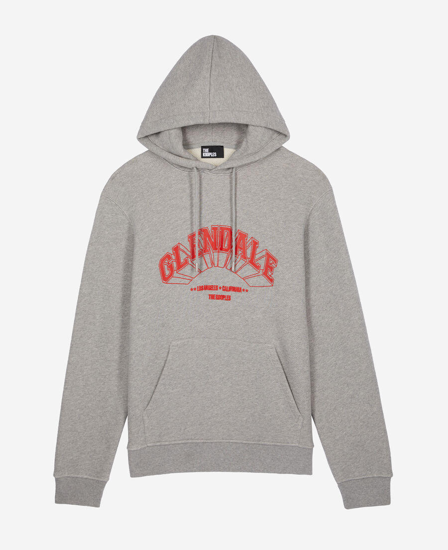 grey hoodie with glendale serigraphy
