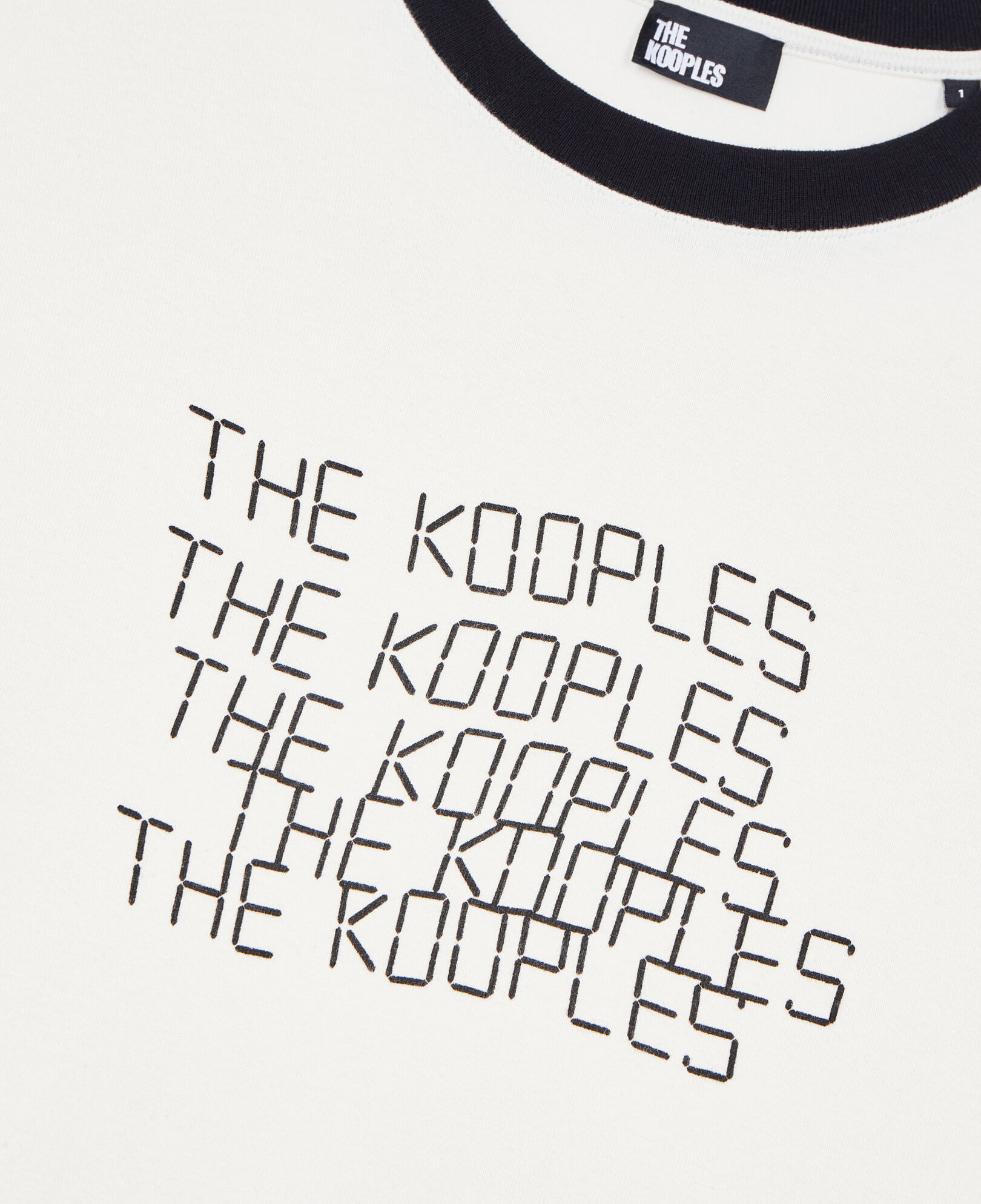 The Kooples WOMEN ECRU ecru tk waves serigraphy t-shirt