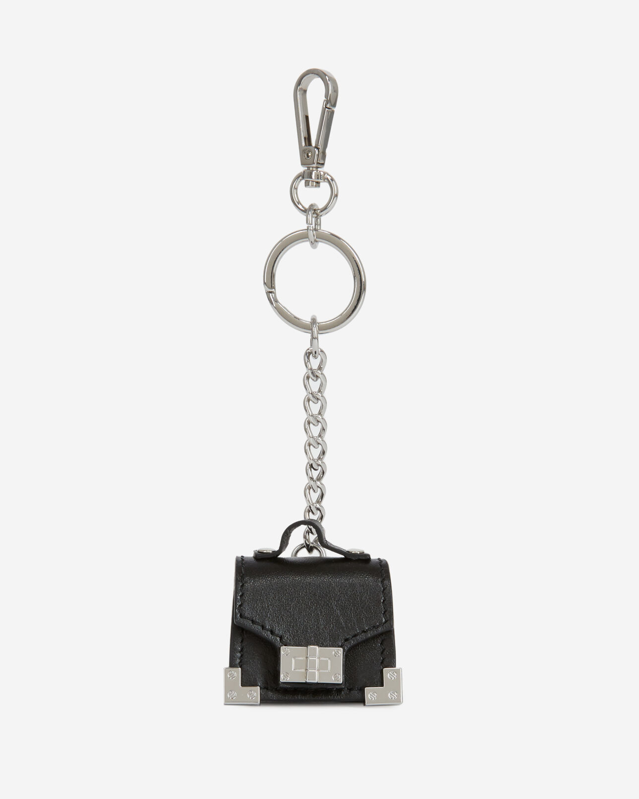 The Kooples DAMEN BLACK goldfarbener schlüsselanhänger emily mit schwarzer mini-tasche