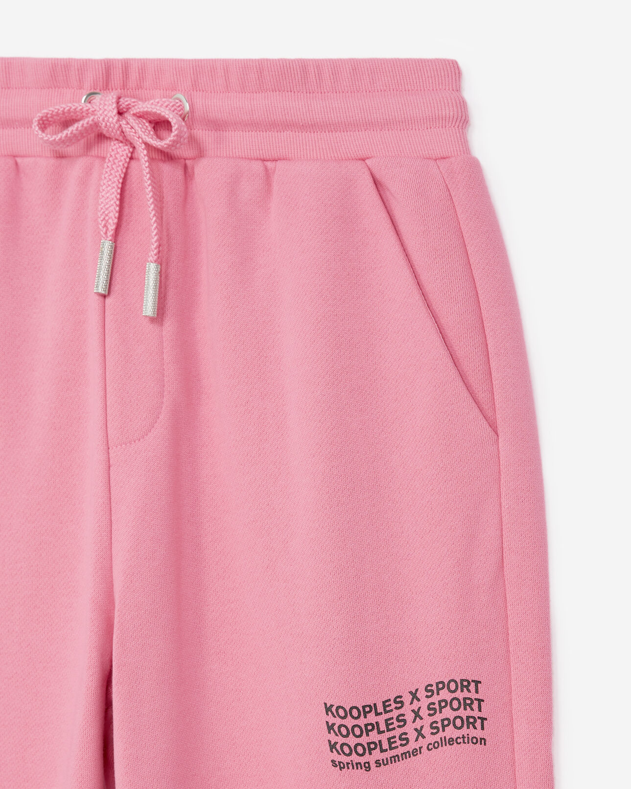 The Kooples WOMEN PINK pink joggers with printed logo