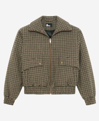 The Kooples WOMEN CAMEL / BEIGE camel wool houndstooth jacket