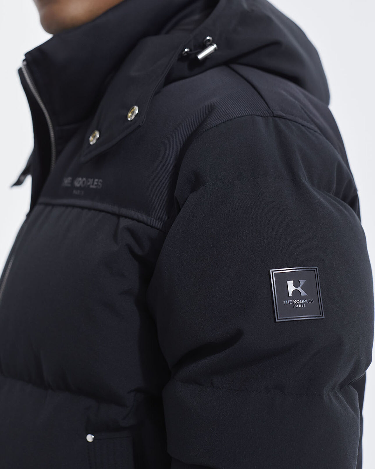 The Kooples HOMME BLACK / NAVY doudoune à capuche noire