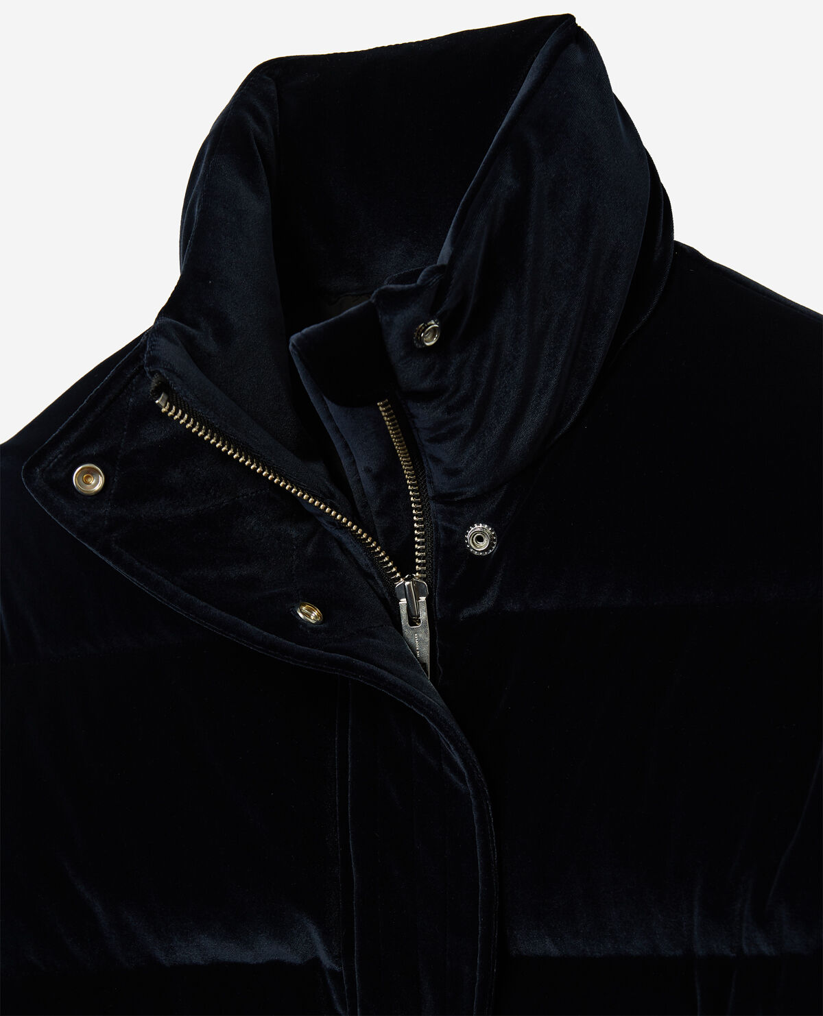 Navy velvet down jacket