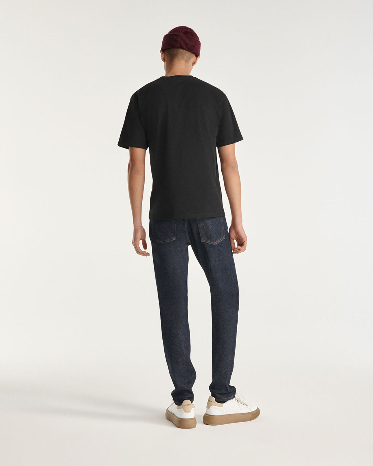 The Kooples HOMME BLACK t-shirt noir avec cœur brodé