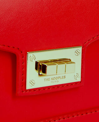 The Kooples WOMEN ORANGE RED small emily bag in red leather