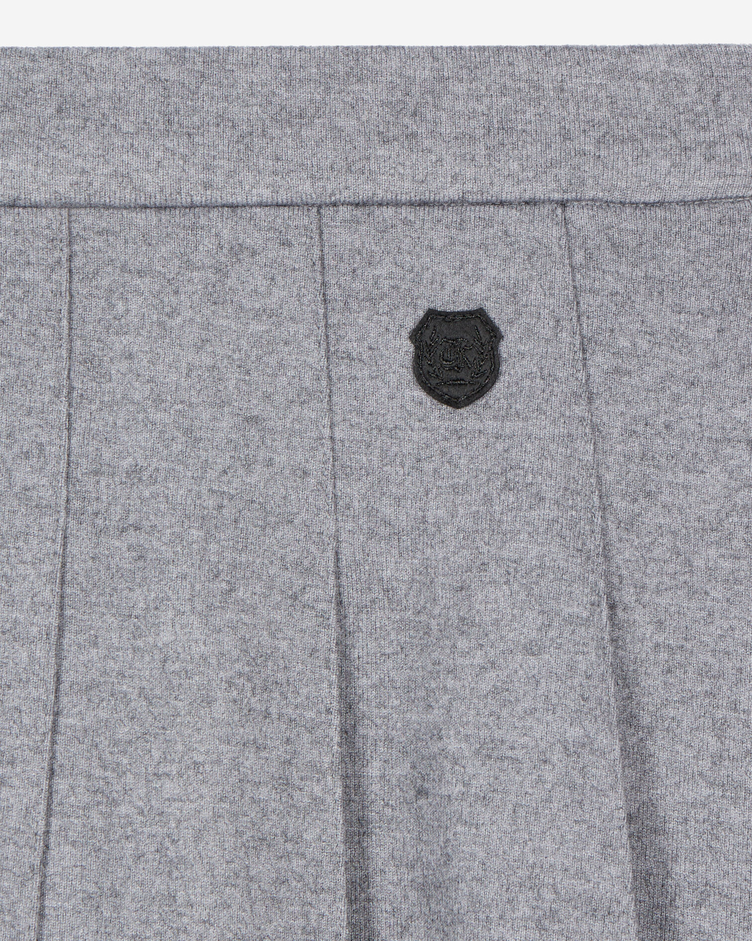 Jupe courte plissée grise, GREY MELANGE, hi-res image number null