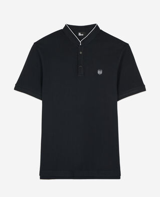 The Kooples HOMME NAVY polo en coton piqué bleu marine