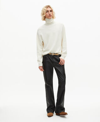 The Kooples HOMME ECRU pull col roulé en cachemire écru