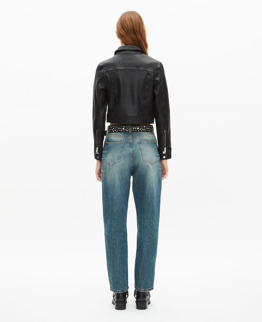 The Kooples MUJER BLACK chaqueta piel negra