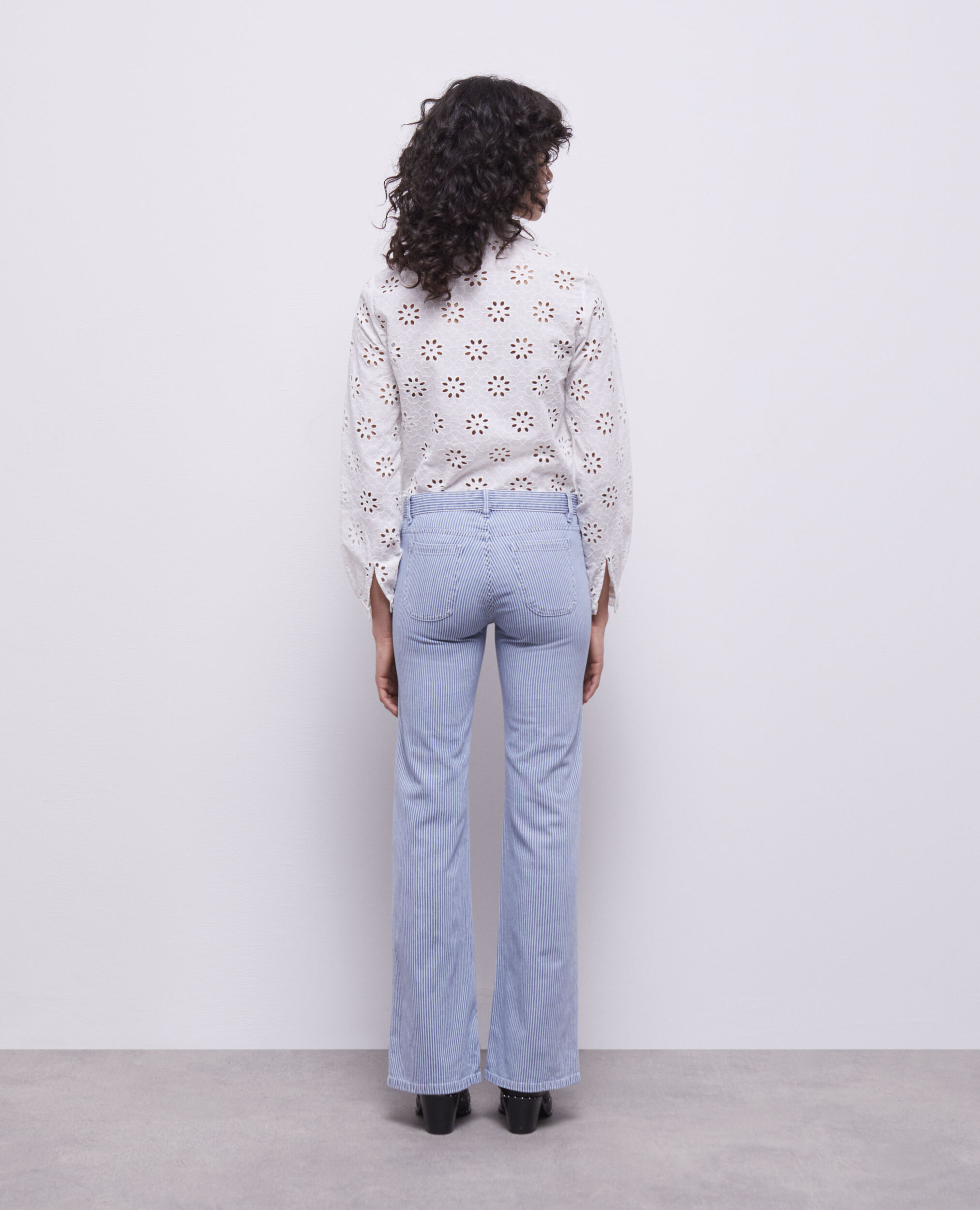Blue striped clearance jeans womens