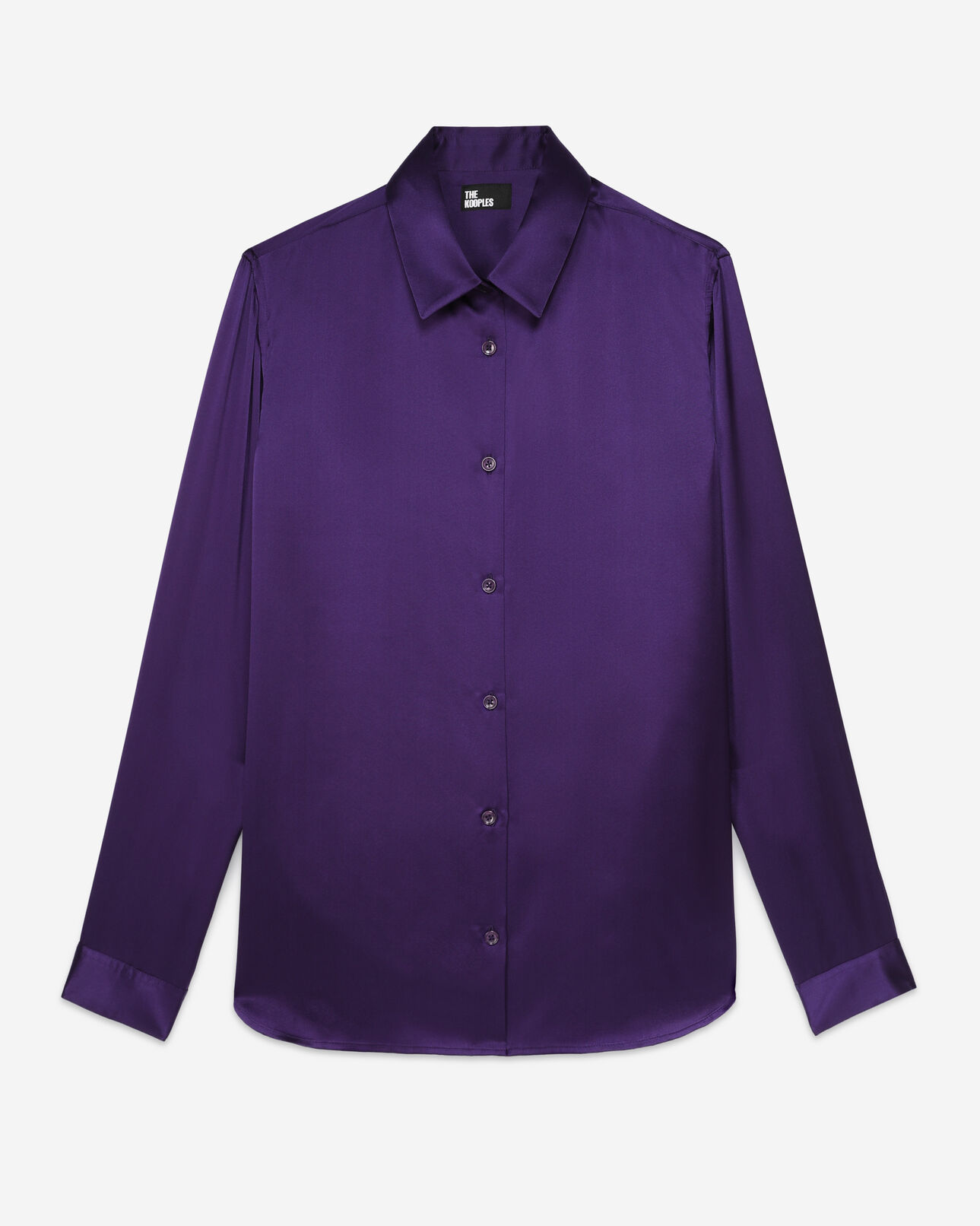 The Kooples WOMEN PURPLE mauve satin silk shirt