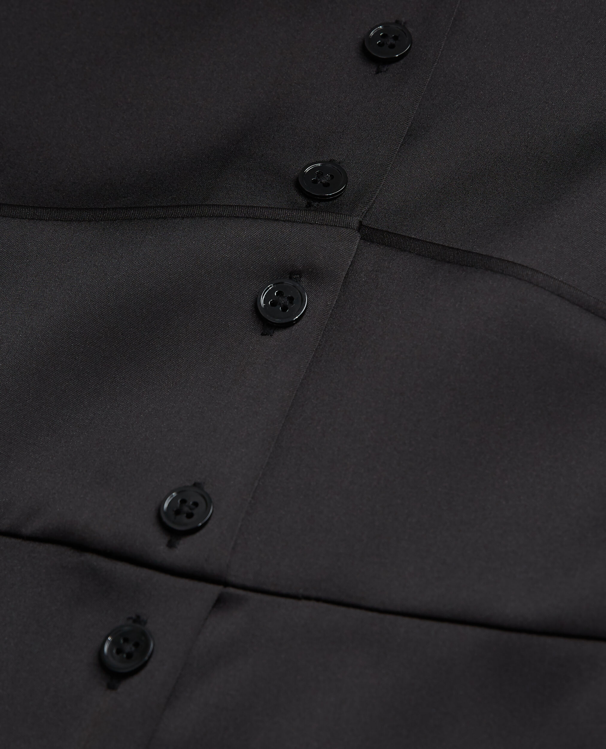 Robe longue noire avec boutonnage, BLACK, hi-res image number null