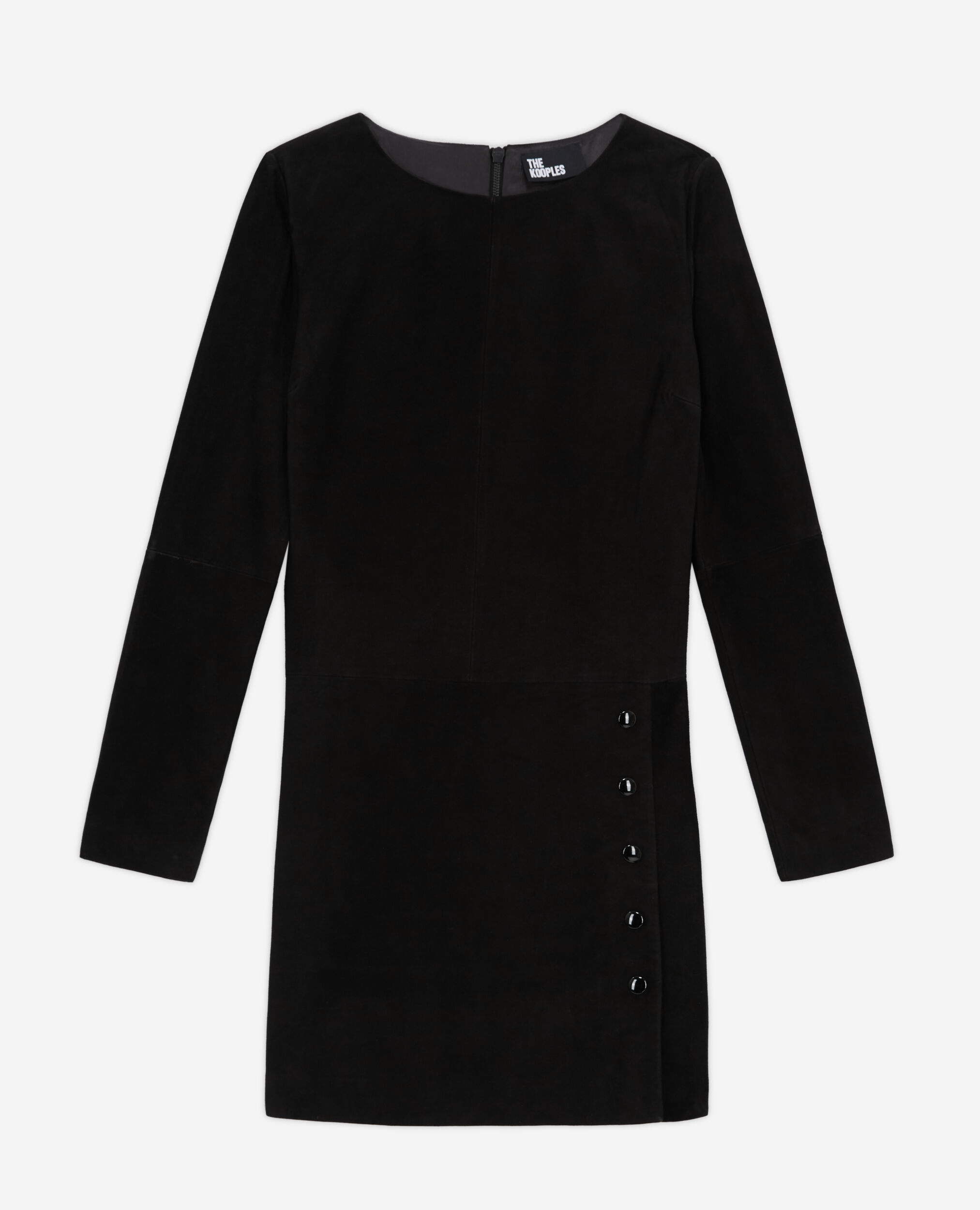 Black leather dress, BLACK, hi-res image number null