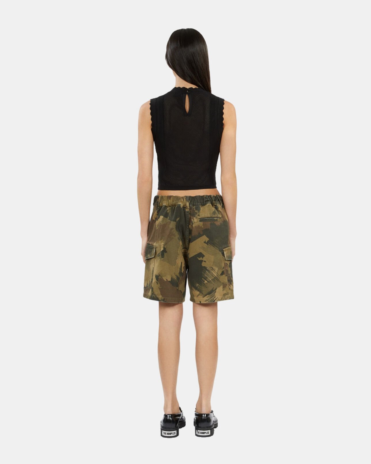The Kooples WOMEN CAMOUFLAGE camouflage denim shorts