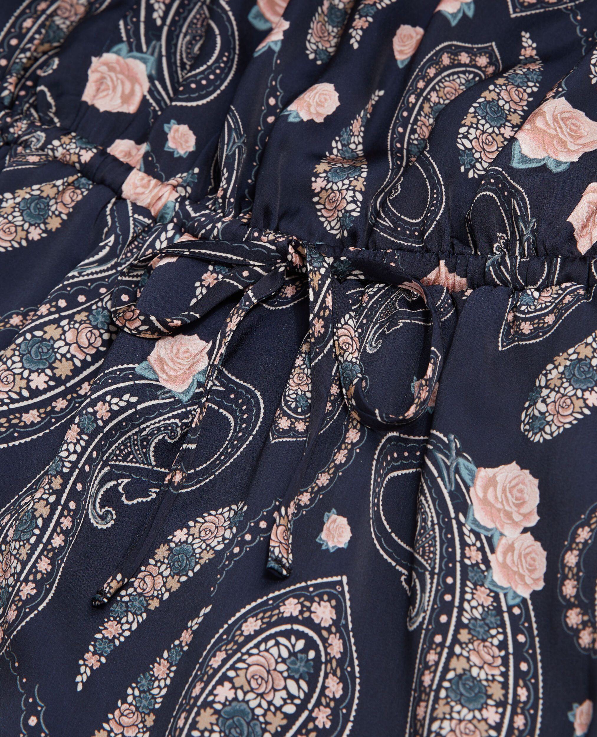 Short printed dress with ruffles, BLACK / PINK, hi-res image number null