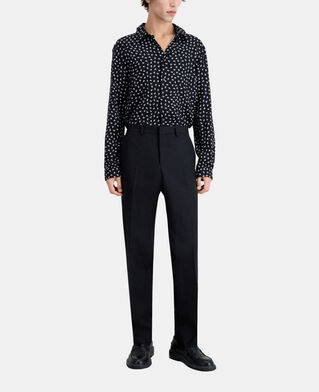 The Kooples HERREN BLACK-ECRU schwarze anzughose mit streifen