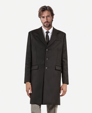 The Kooples HOMME BLACK manteau en laine noir