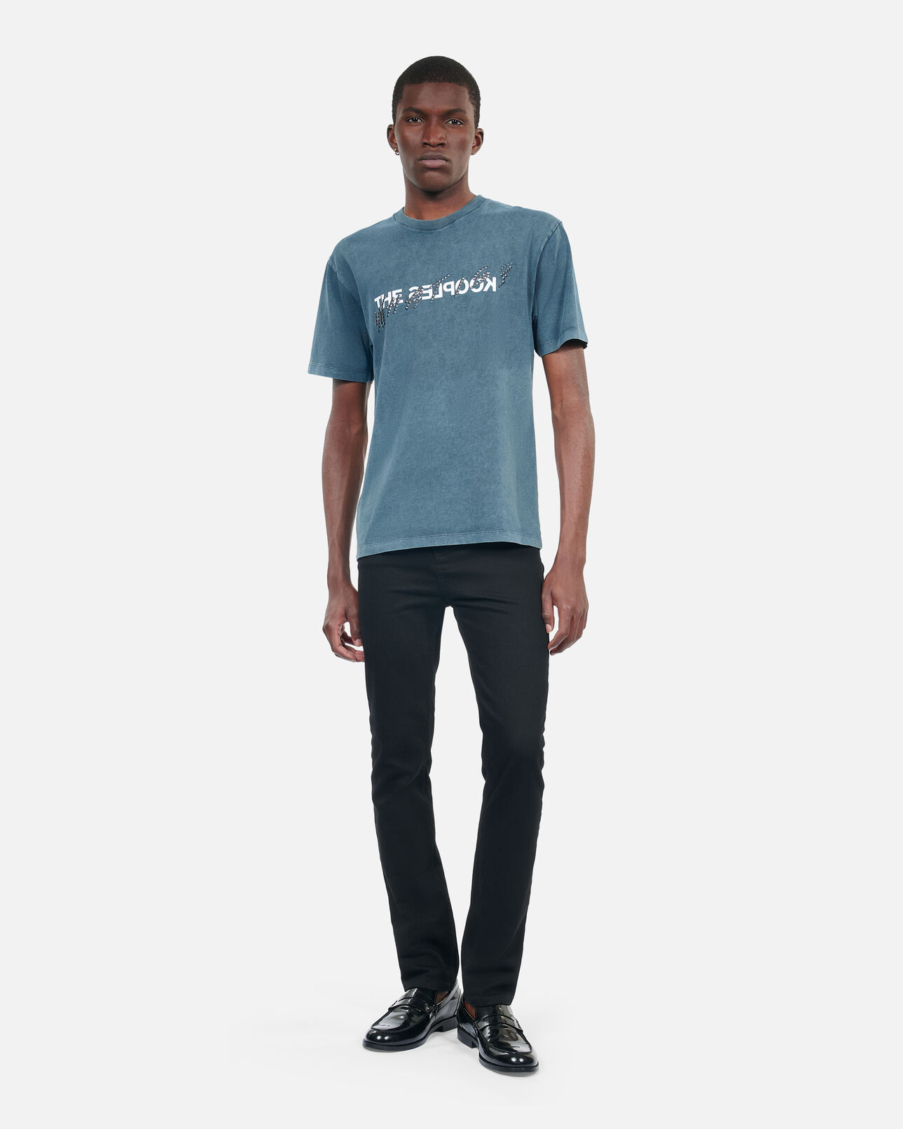 The Kooples HOMME DARK BLUE t-shirt what is avec clous bleu