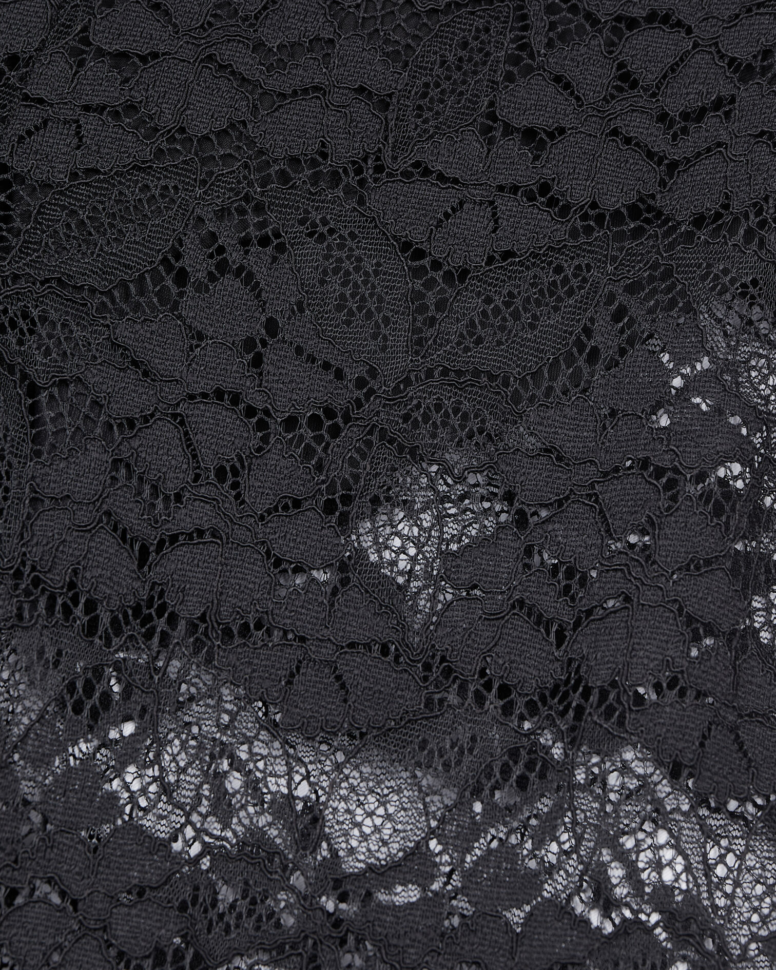 Pantalon flare en dentelle noir, BLACK, hi-res image number null