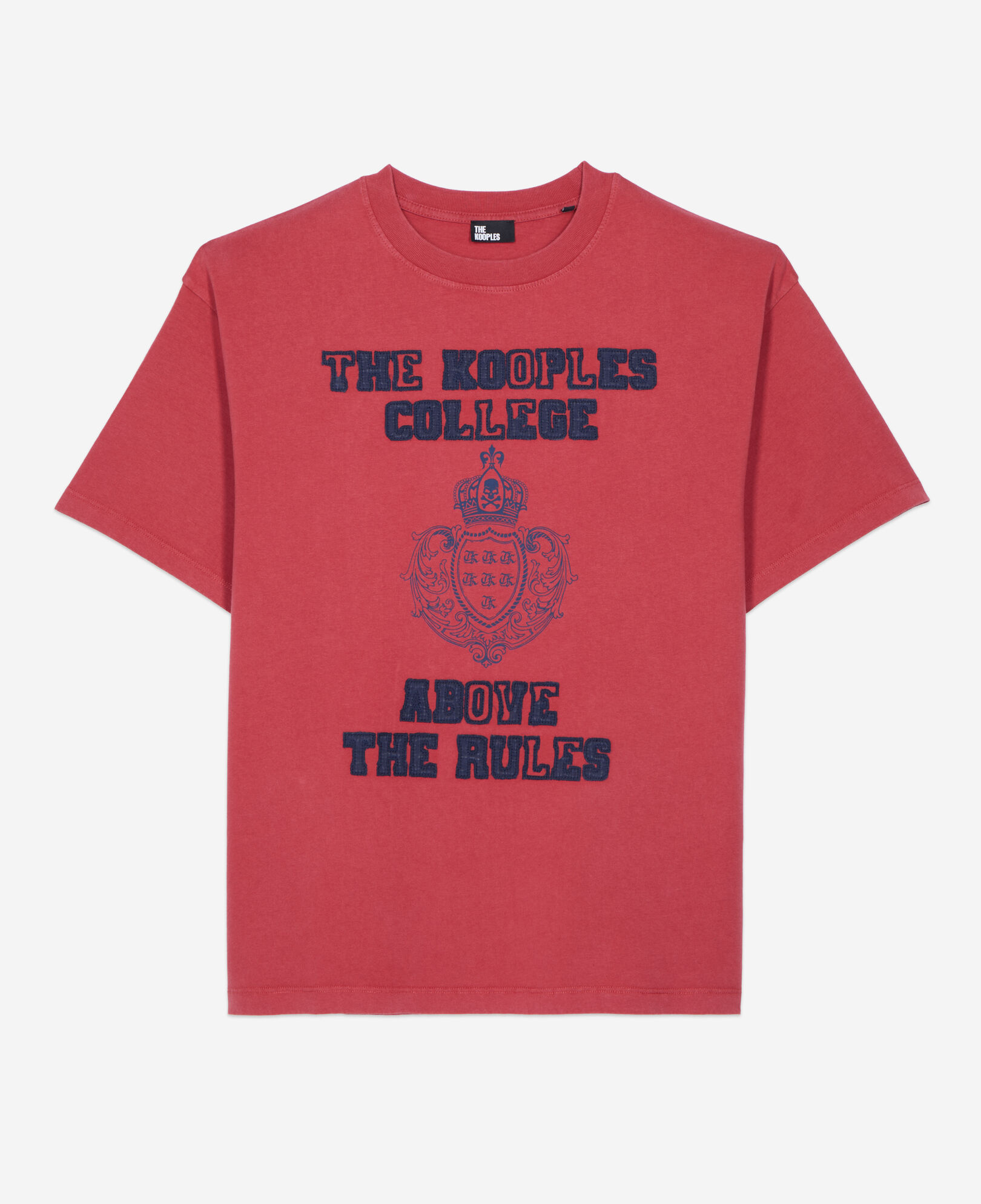 The Kooples HERREN RED / BURGUNDY rotes t-shirt mit siebdruck