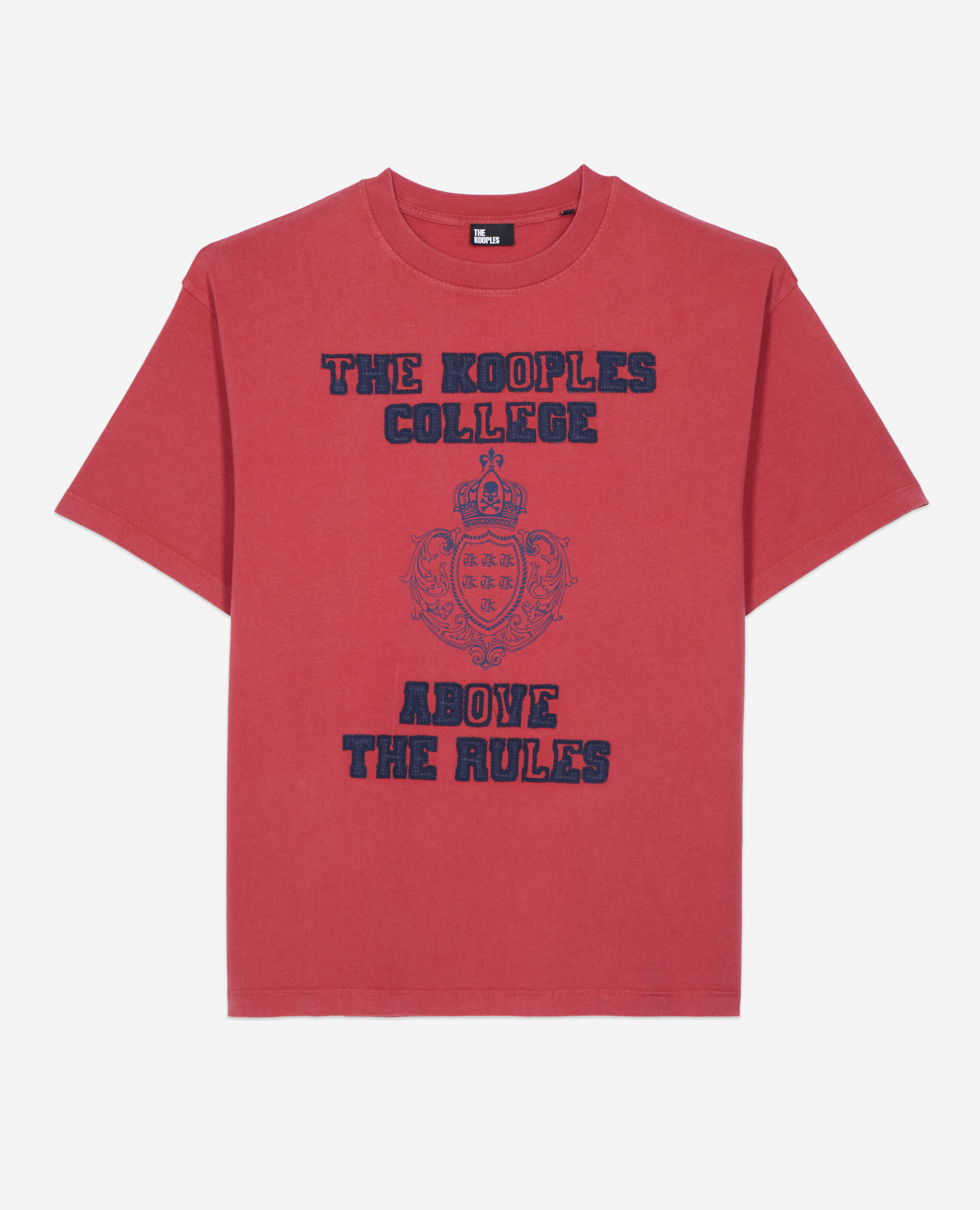 Rotes T-Shirt mit Siebdruck, RED / BURGUNDY, hi-res image number null