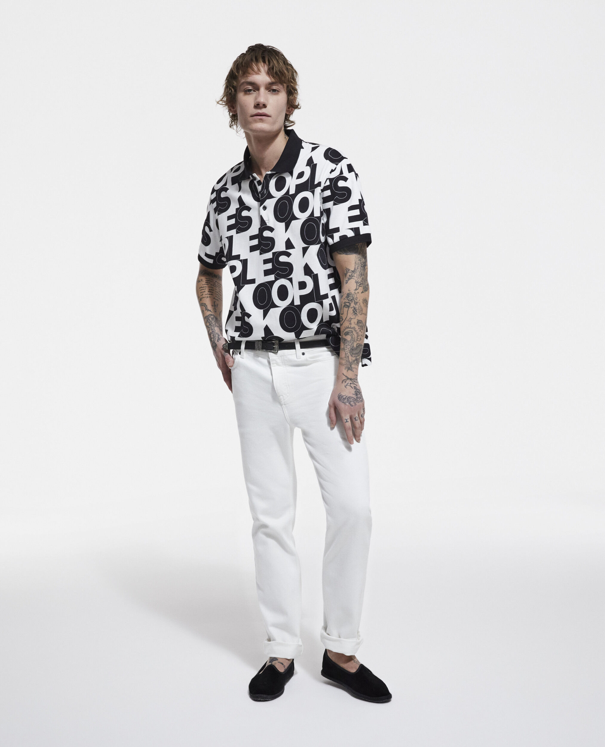 The Kooples logo polo, BLACK / WHITE, hi-res image number null