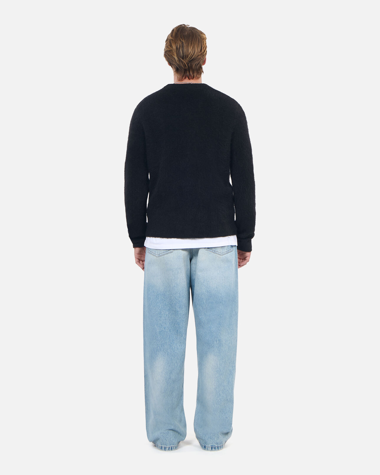 The Kooples MEN BLACK / WHITE black alpaca sweater