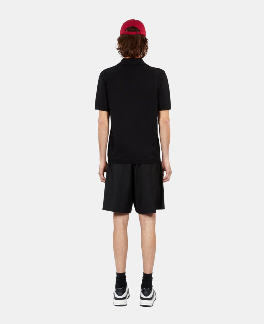 The Kooples H BLACK black knitted polo t-shirt