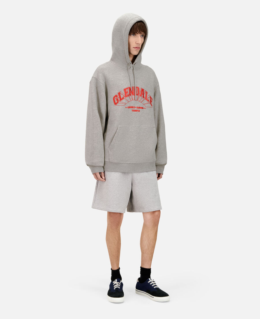 grey hoodie with glendale serigraphy