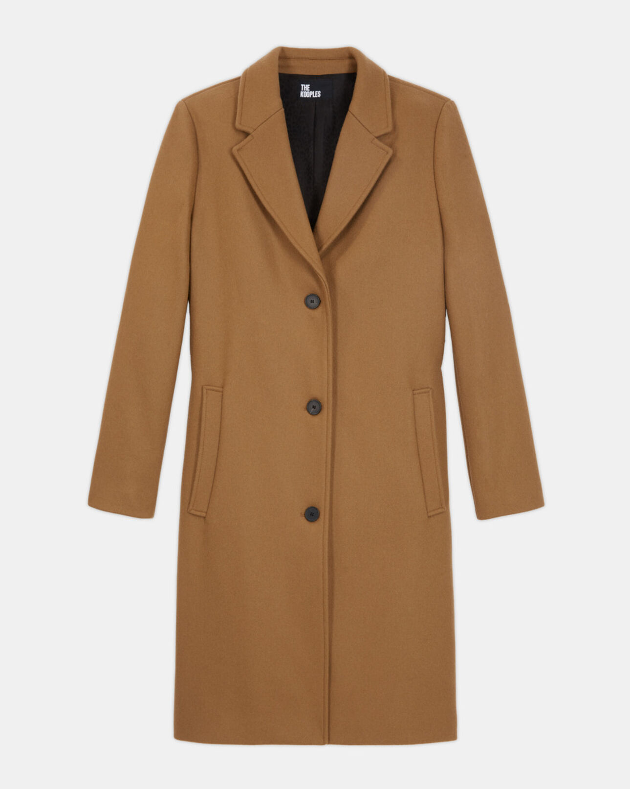 The Kooples FEMME CAMEL manteau en laine camel